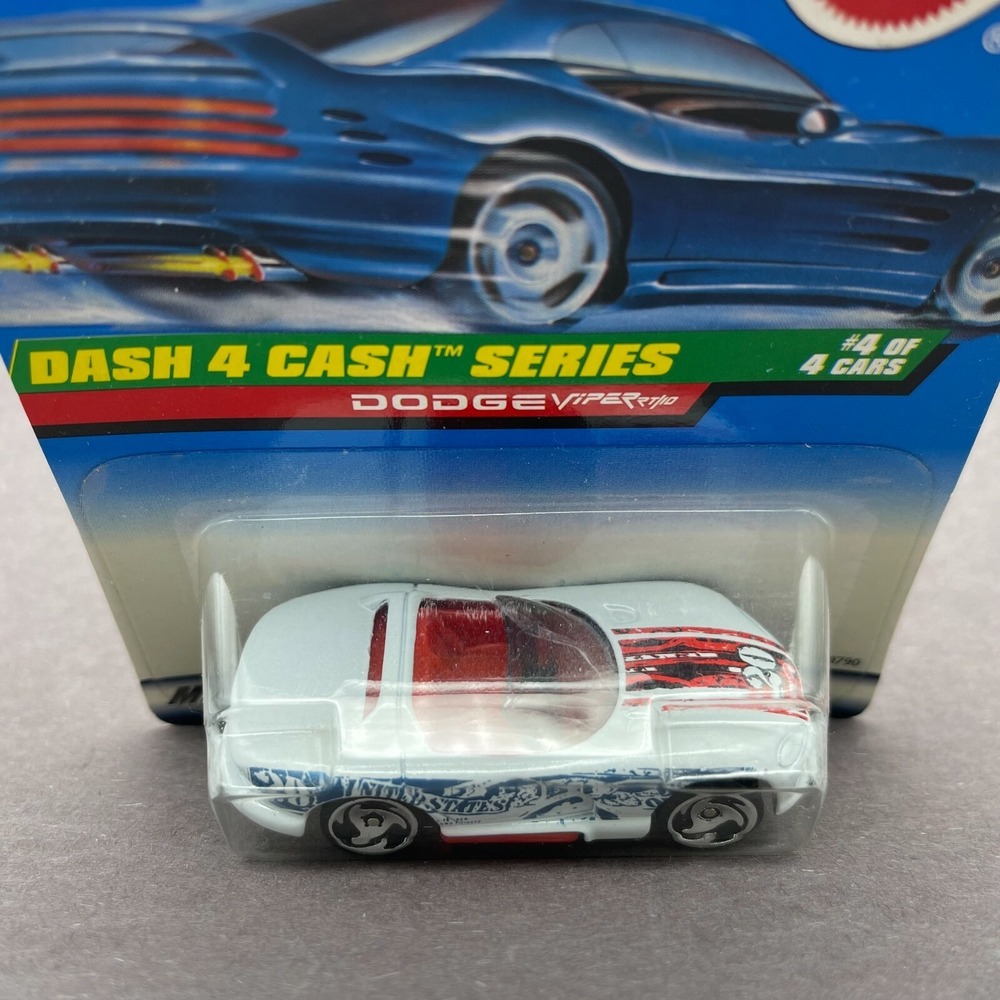Hot Wheels Dodge Viper RT/10 Convertible Car White Diecast 1/64 Dash 4 Cash #724 - Picture 3 of 5